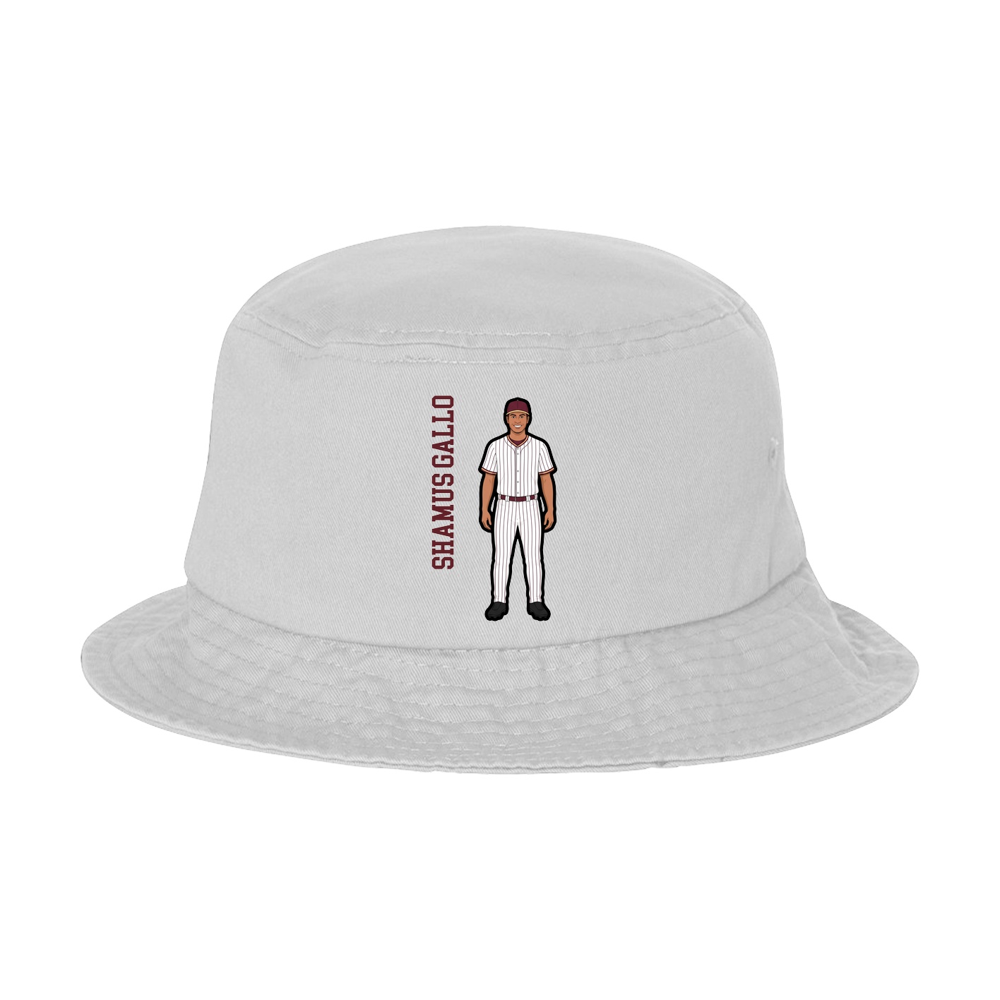 Bucket Cap — Name Vertical in White