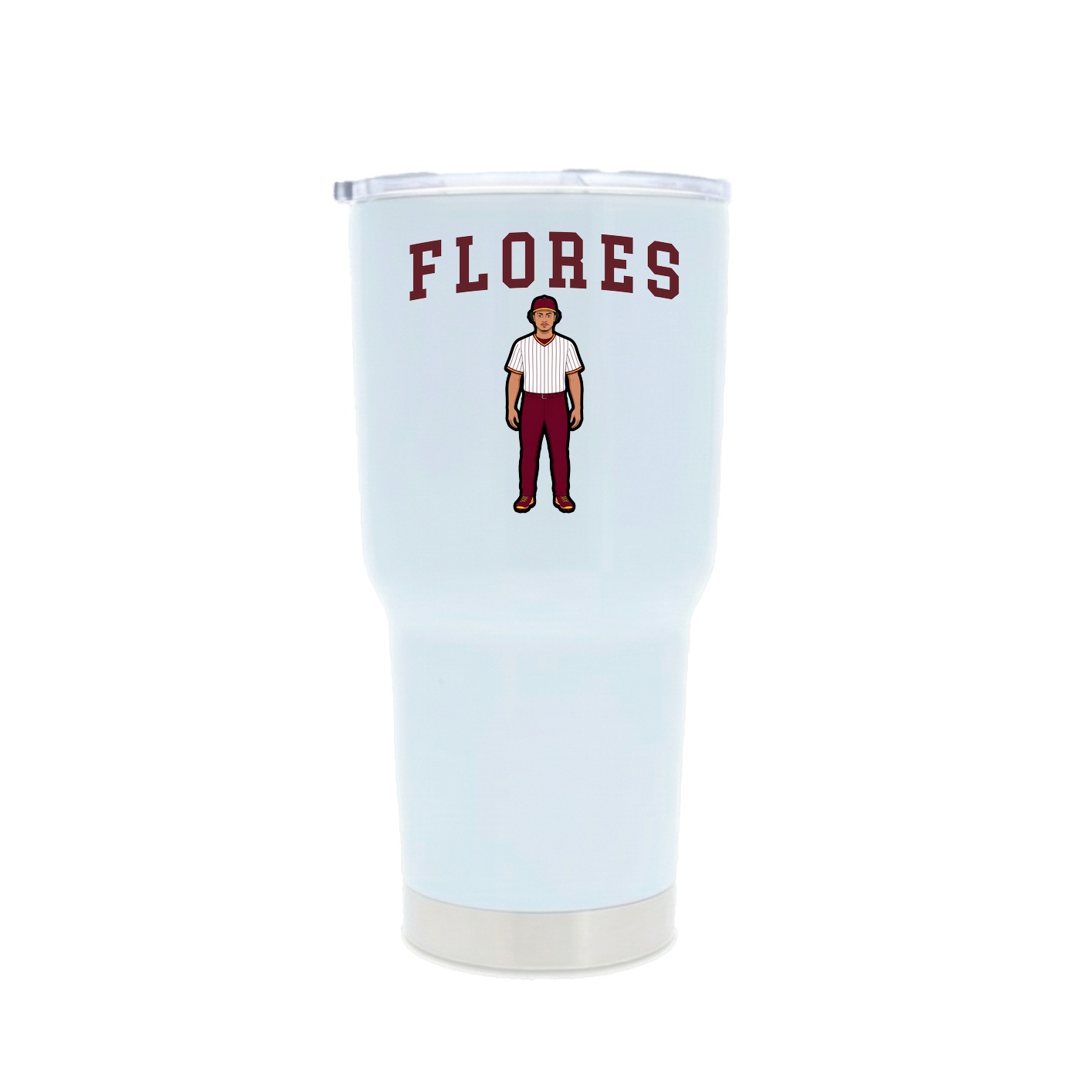 30oz Stainless Steel Tumbler — Shirsey in White