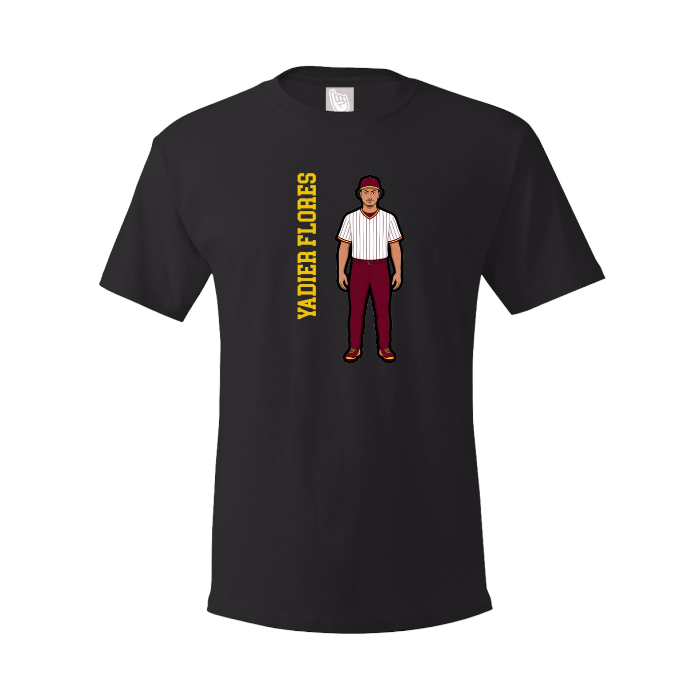 Youth Tee — Name Vertical in Black
