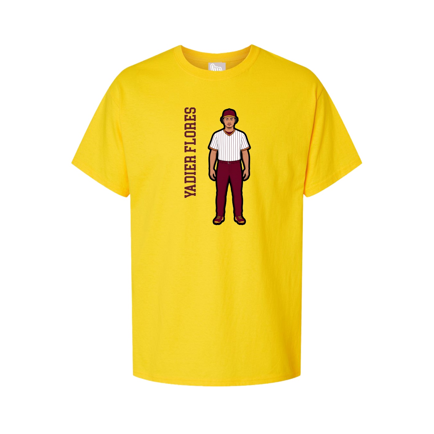 Youth Tee — Name Vertical in Gold