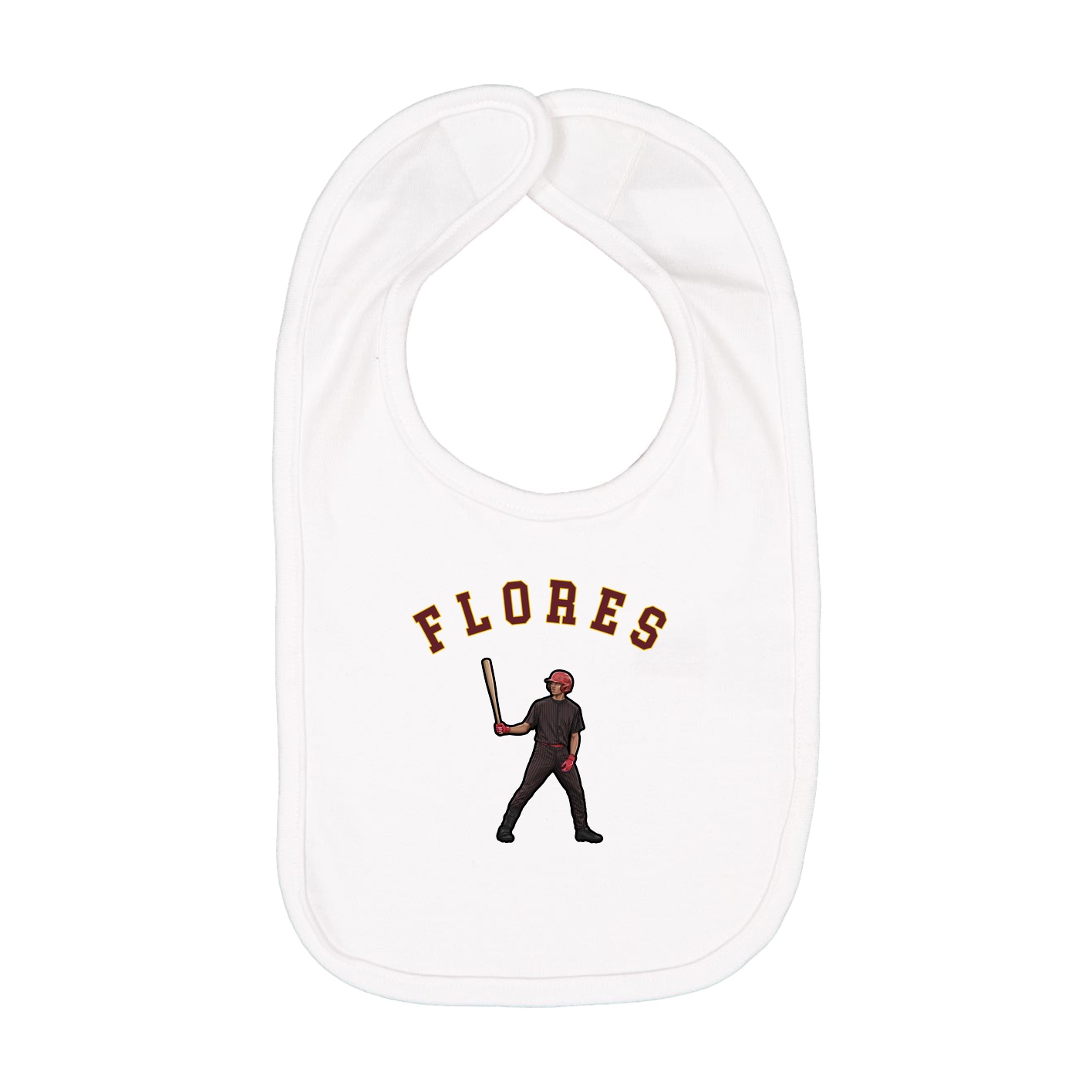 Infant Bib — Shirsey Arch in White
