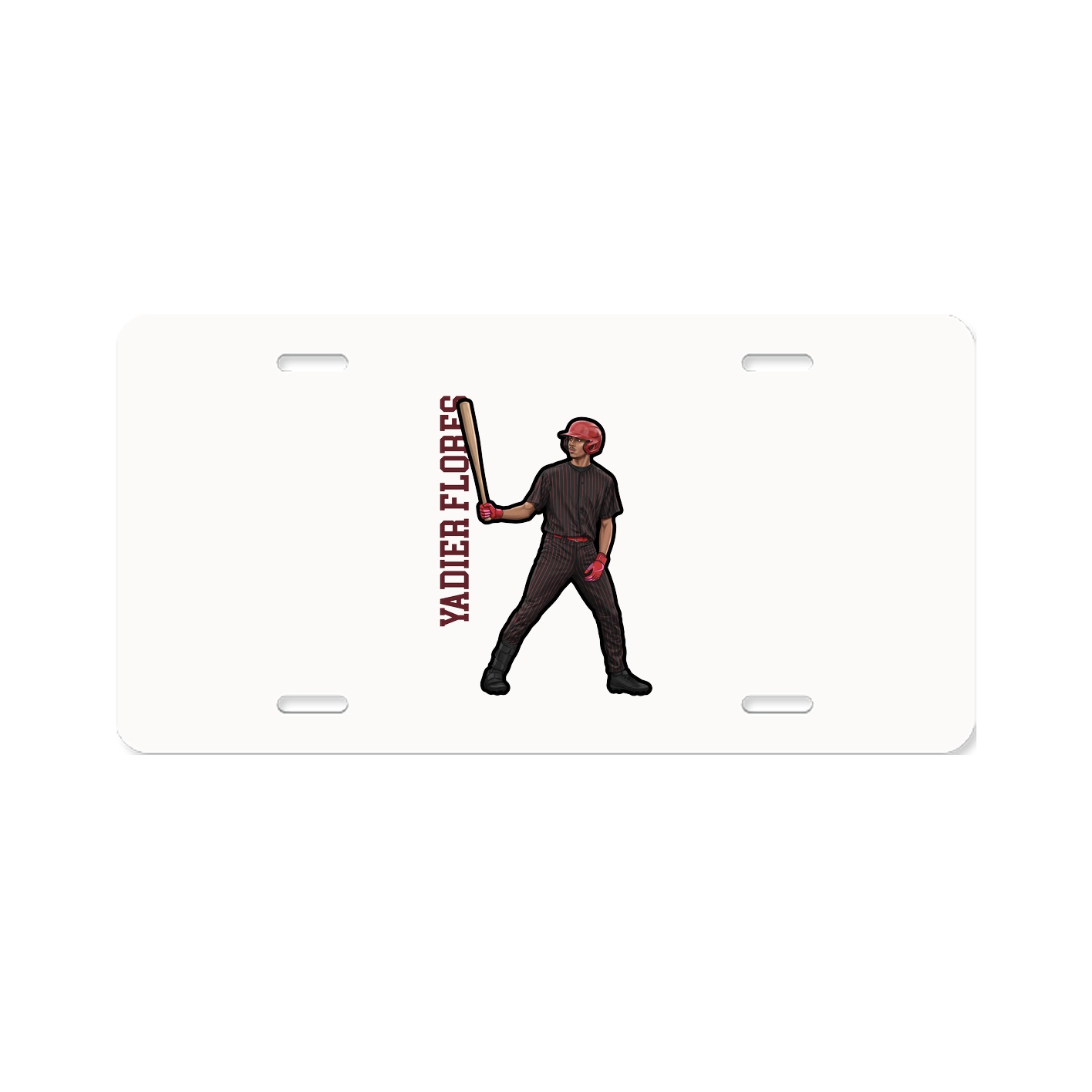 License Plate — Name Vertical in Classic
