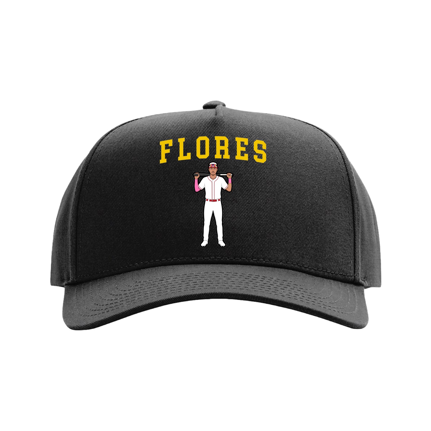 Full Fabric Five-Panel Champ Cap — Shirsey in Black