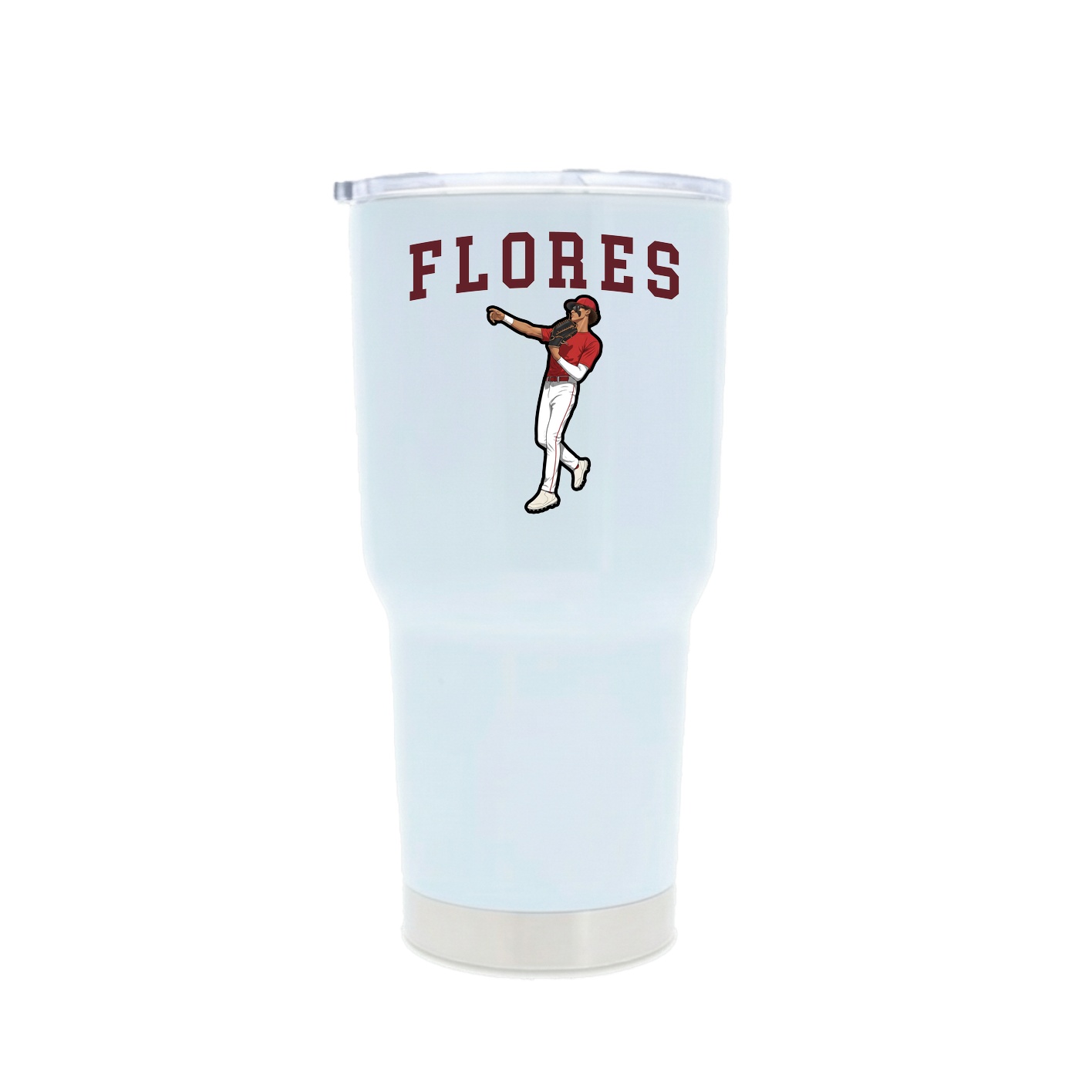 30oz Stainless Steel Tumbler — Shirsey in White