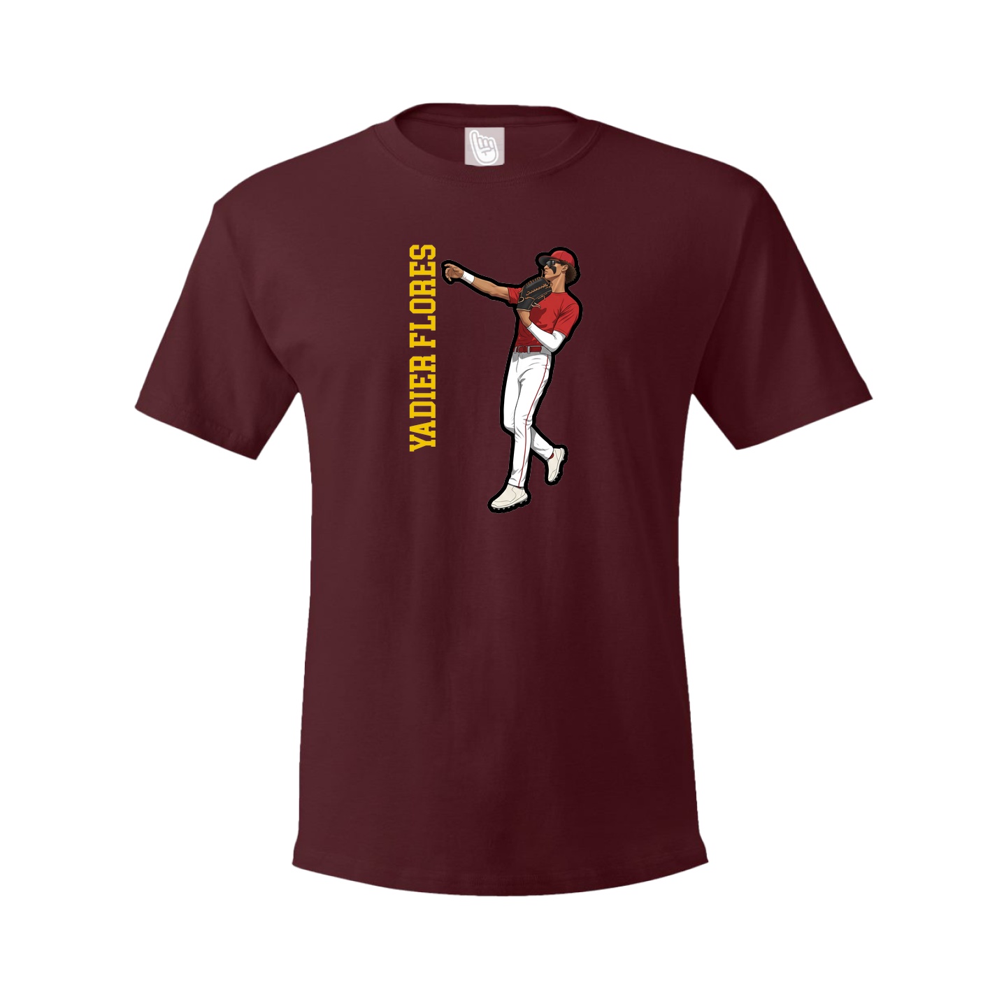 Tee — Name Vertical in Maroon