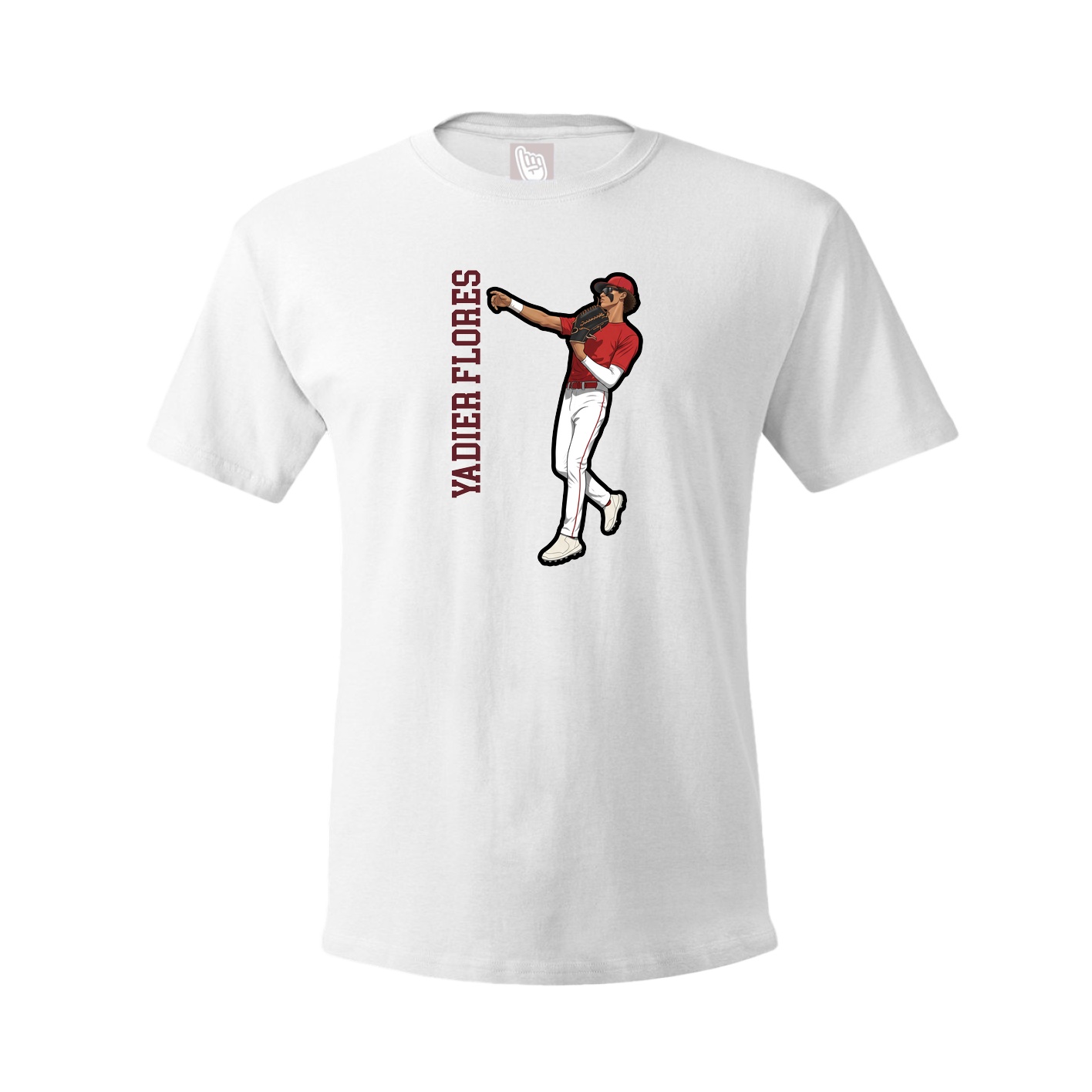 Youth Tee — Name Vertical in White