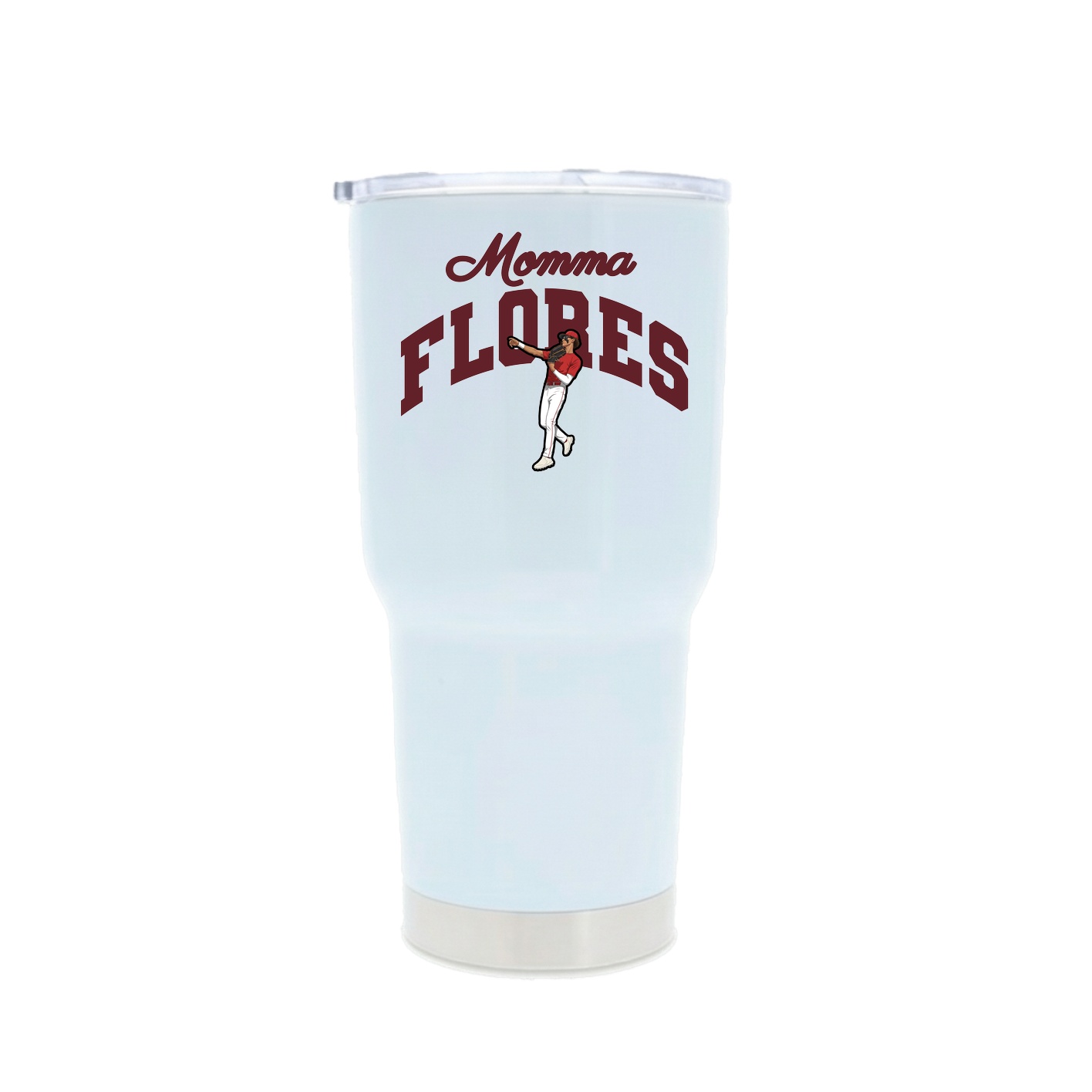 30oz Stainless Steel Tumbler — Mothers Day Arch in White