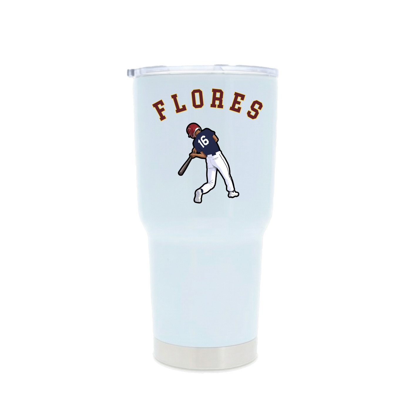30oz Stainless Steel Tumbler — Shirsey Arch in White