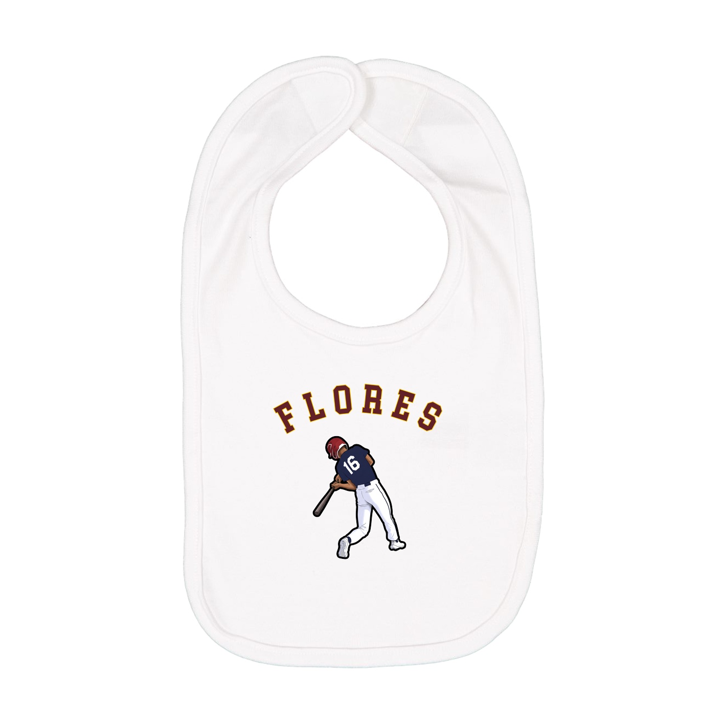 Infant Bib — Shirsey Arch in White