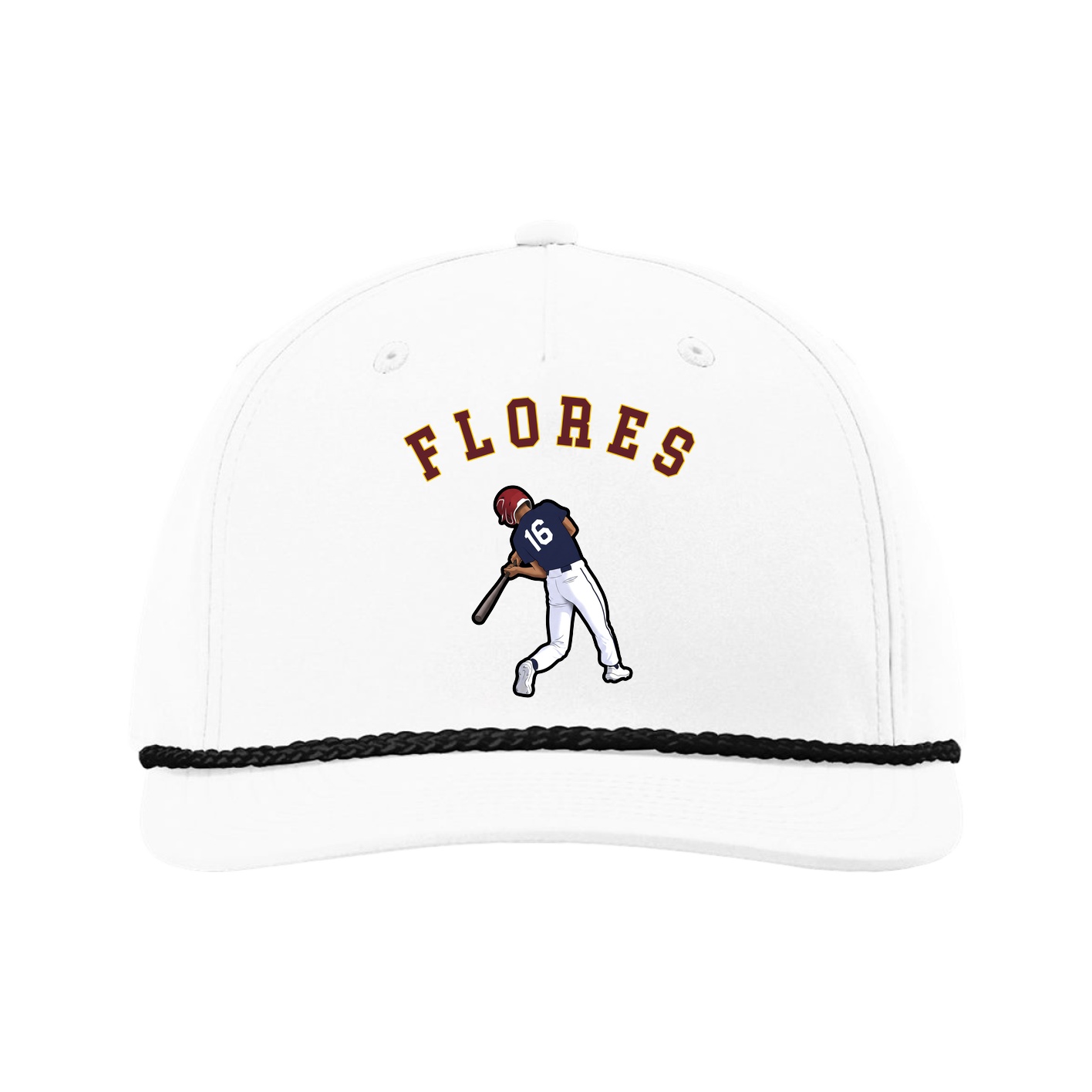 Five-Panel Classic Rope Cap — Shirsey Arch in White