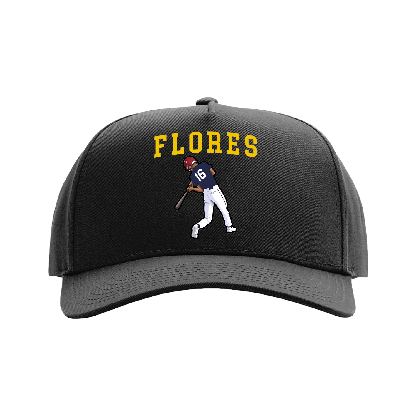Full Fabric Five-Panel Champ Cap — Shirsey in Black