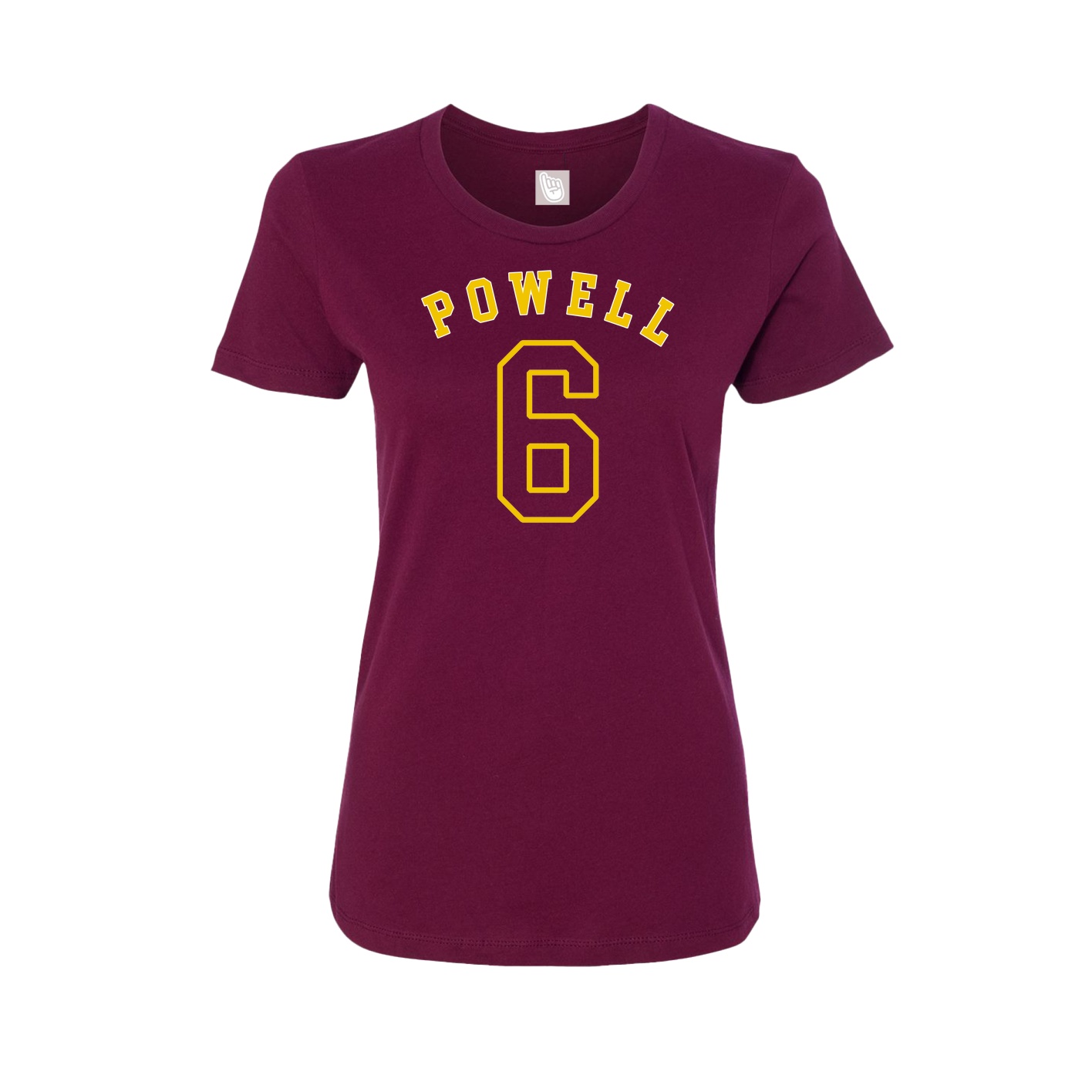 Fitted Women's Tee — Shirsey Arch in Maroon