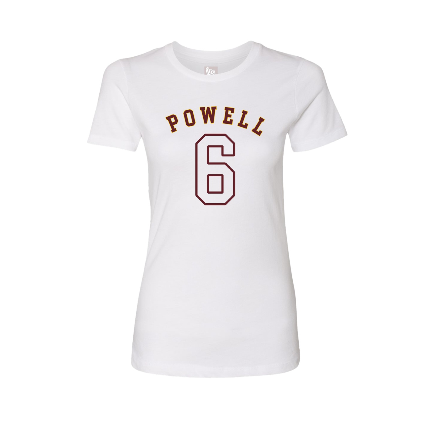 Fitted Women's Tee — Shirsey Arch in White