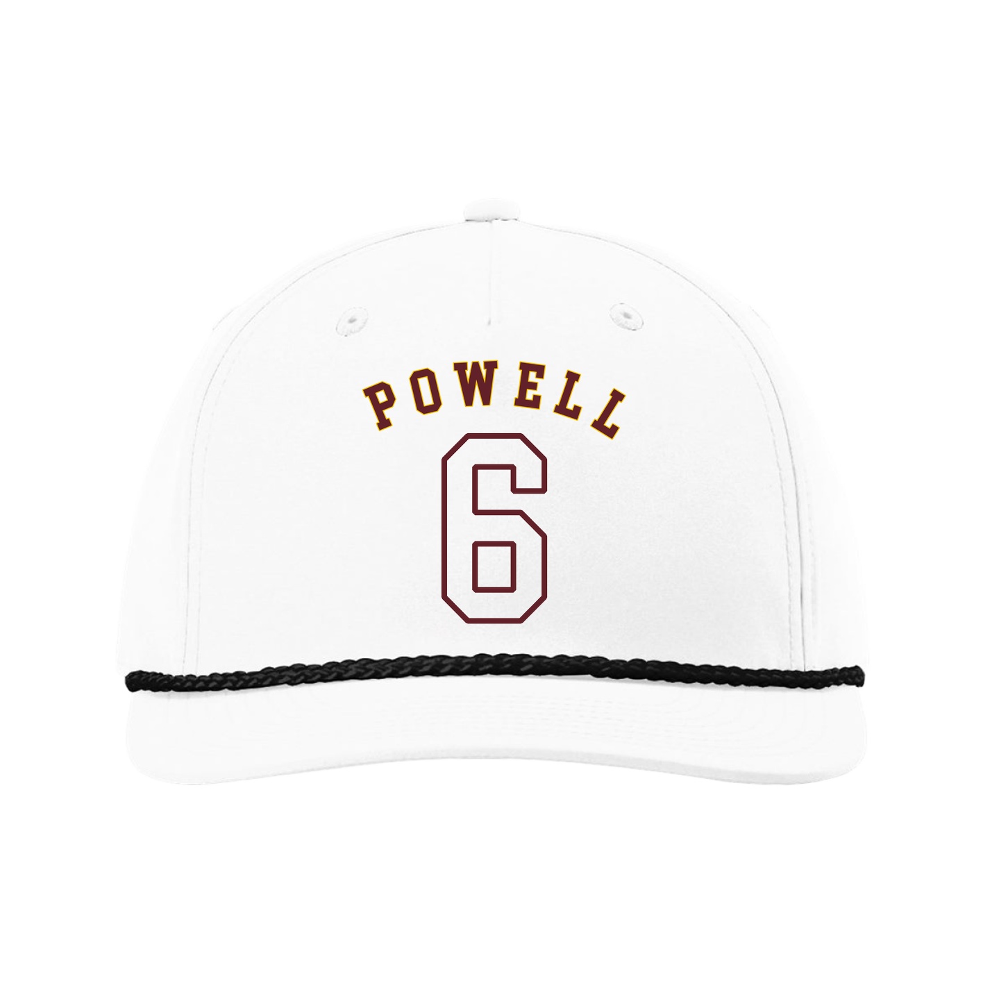 Five-Panel Classic Rope Cap — Shirsey Arch in White