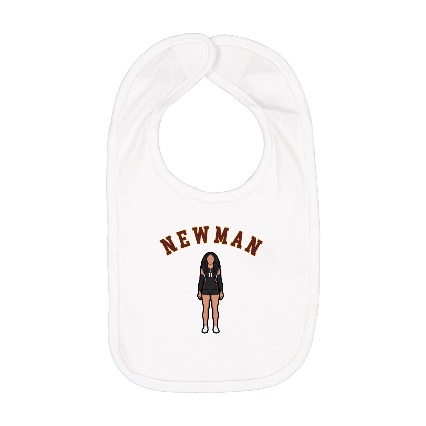 Infant Bib — Shirsey Arch in White