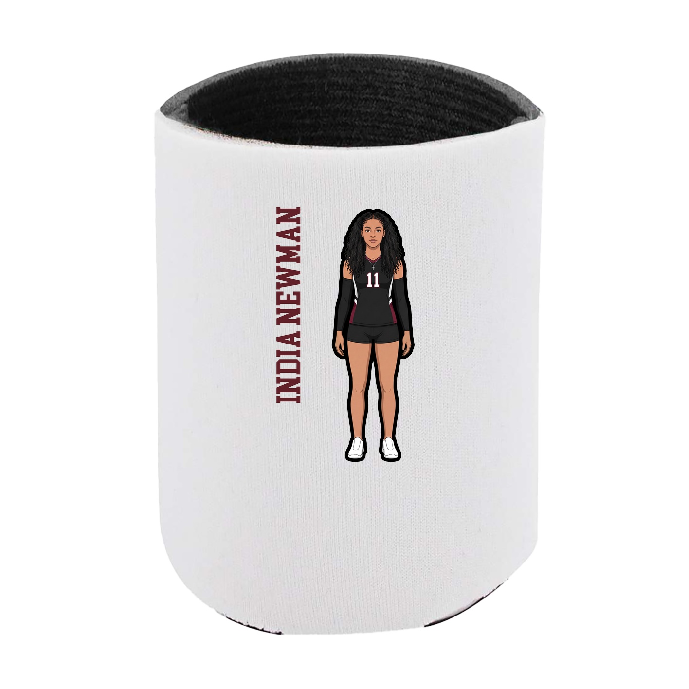 Can Holder — Name Vertical in White