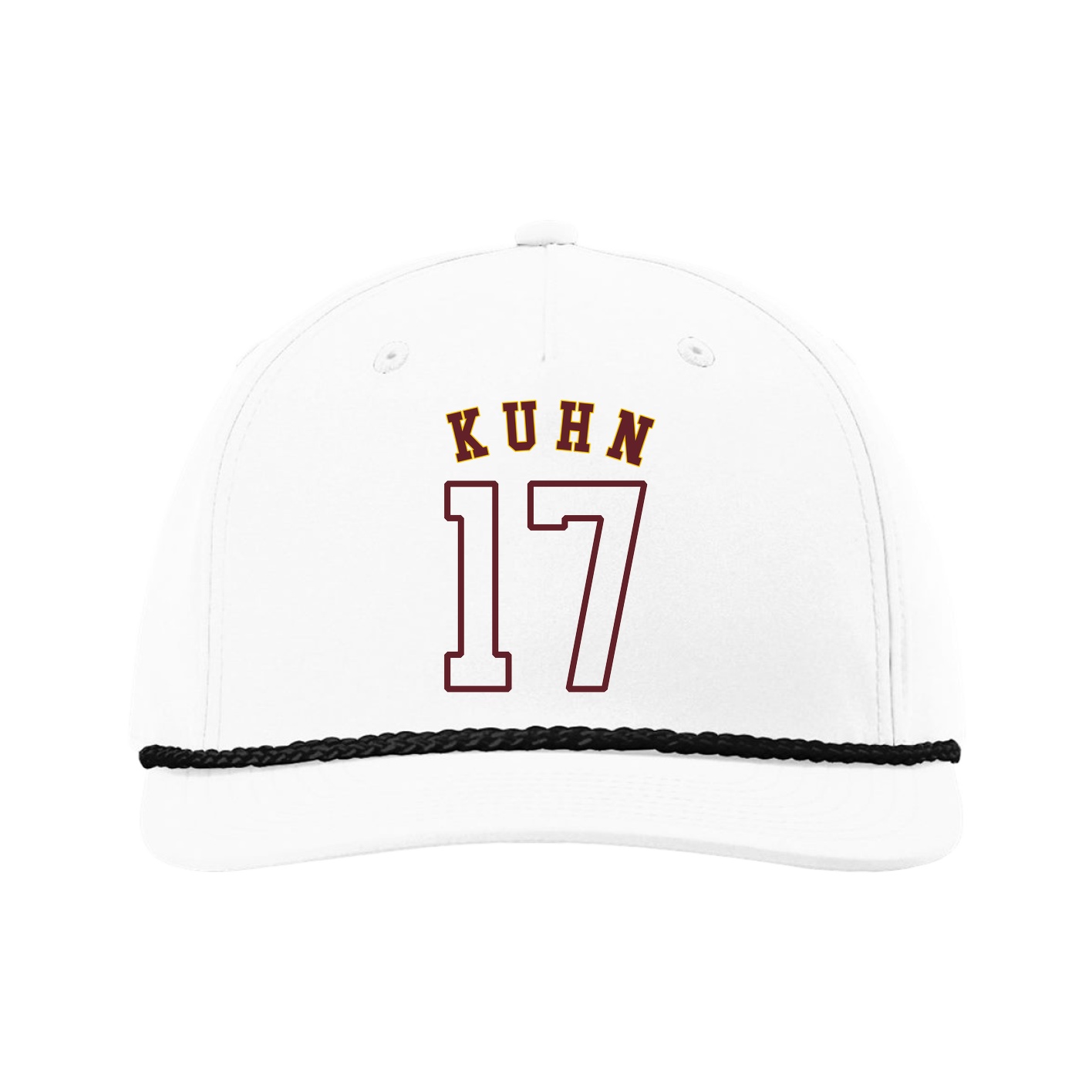 Five-Panel Classic Rope Cap — Shirsey Arch in White