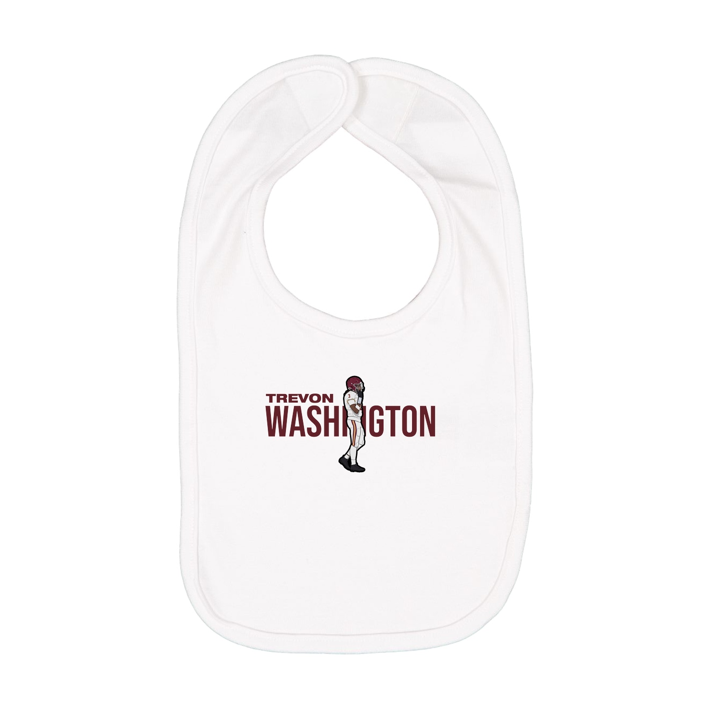 Infant Bib — Player Name in White