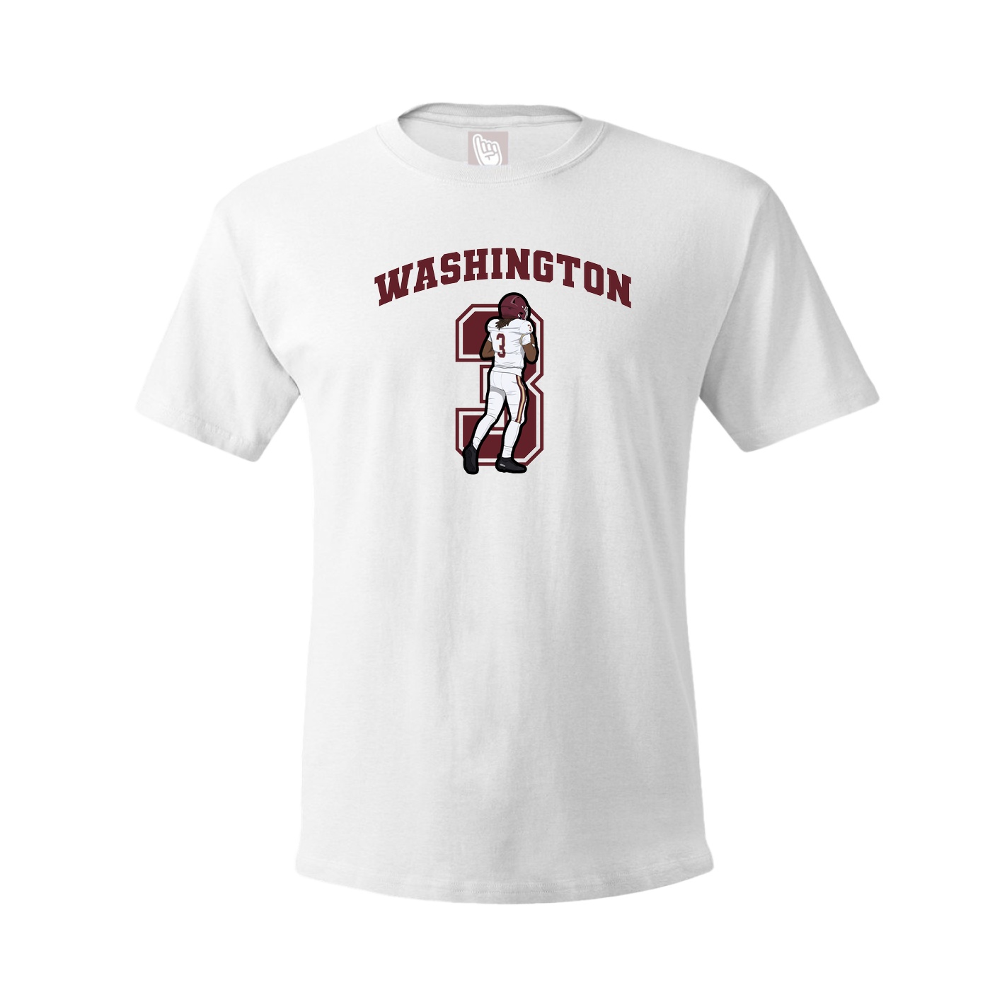 Youth Tee — Number in White