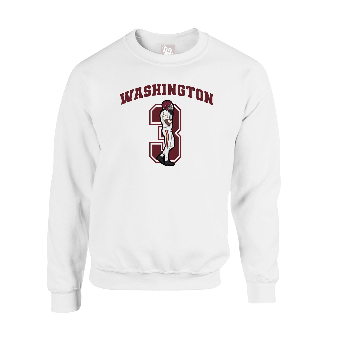 Fleece Crew — Number in White
