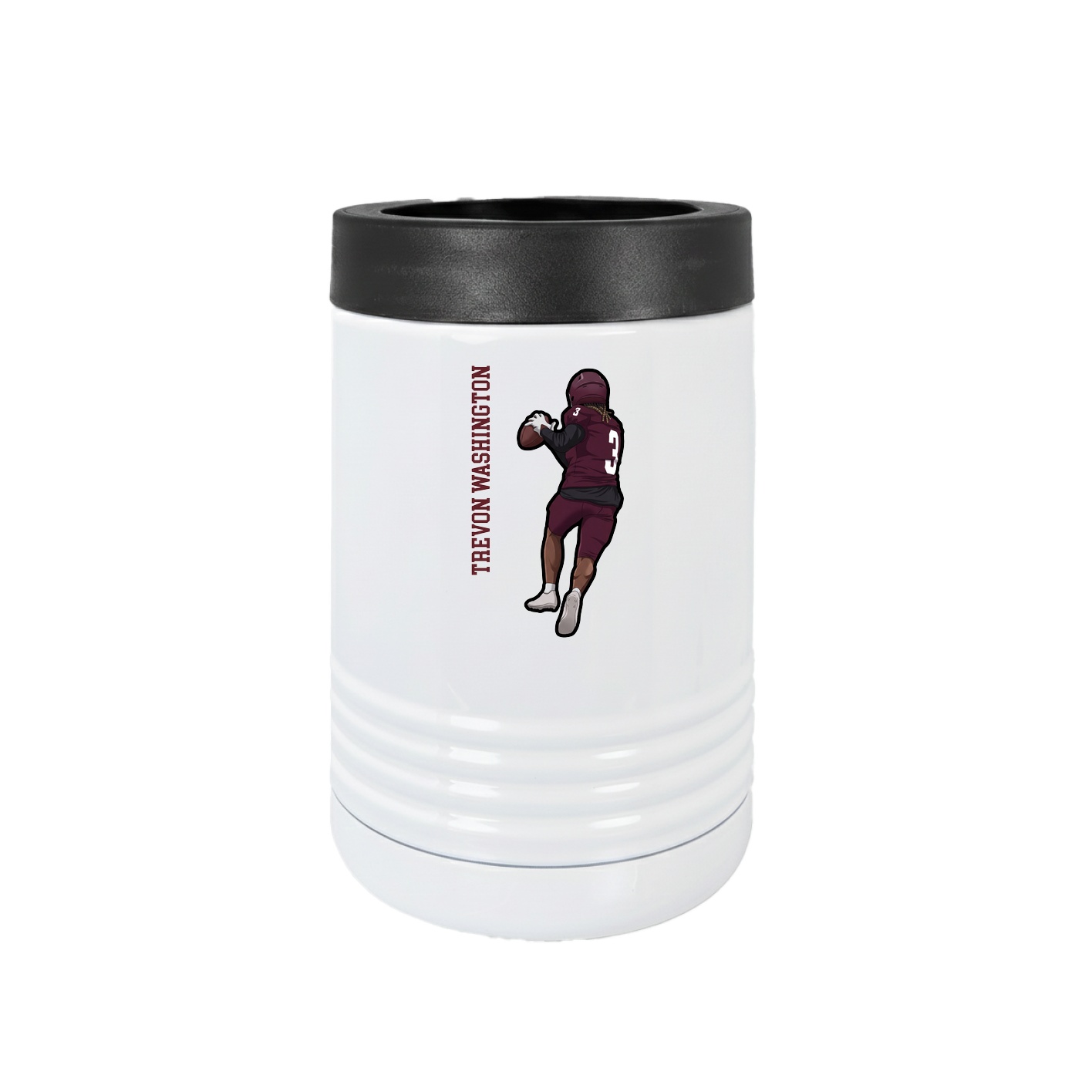 Beverage Holder — Name Vertical in White