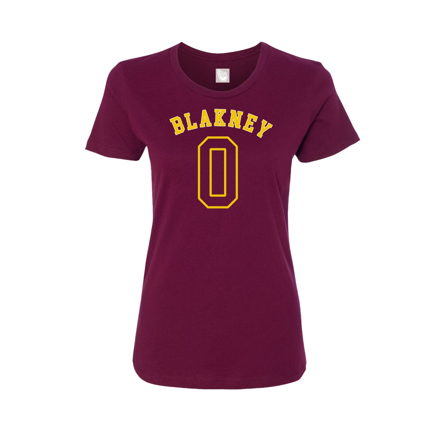 Fitted Women's Tee — Shirsey Arch in Maroon