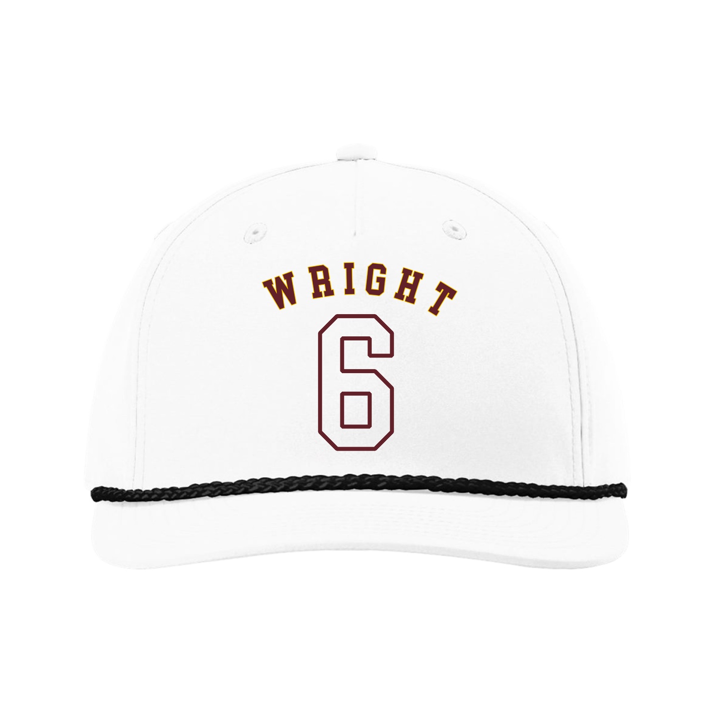 Five-Panel Classic Rope Cap — Shirsey Arch in White