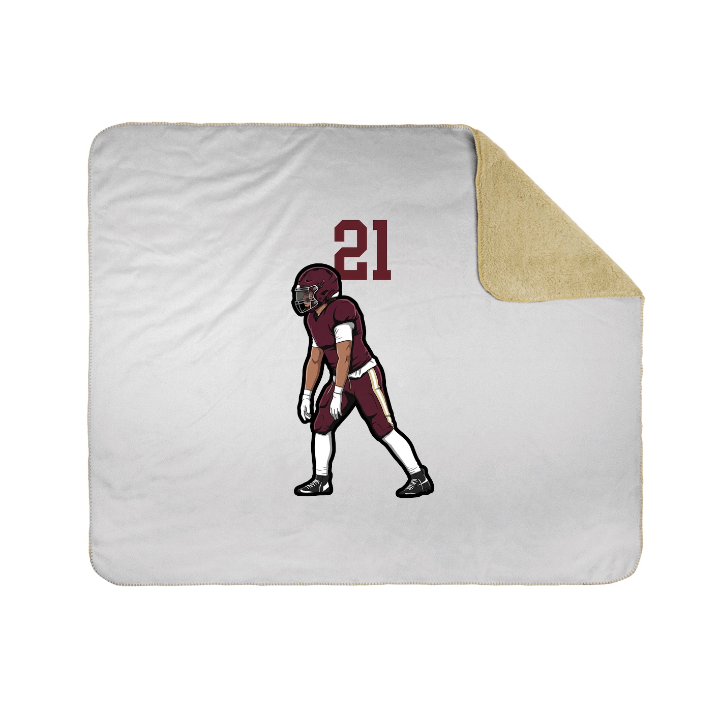Throw Blanket — Number Top in White