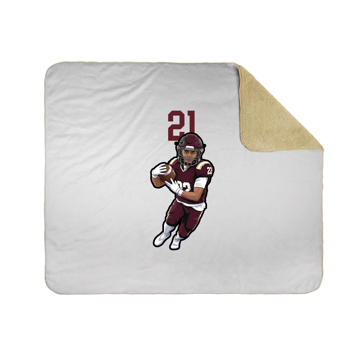 Throw Blanket — Number Top in White