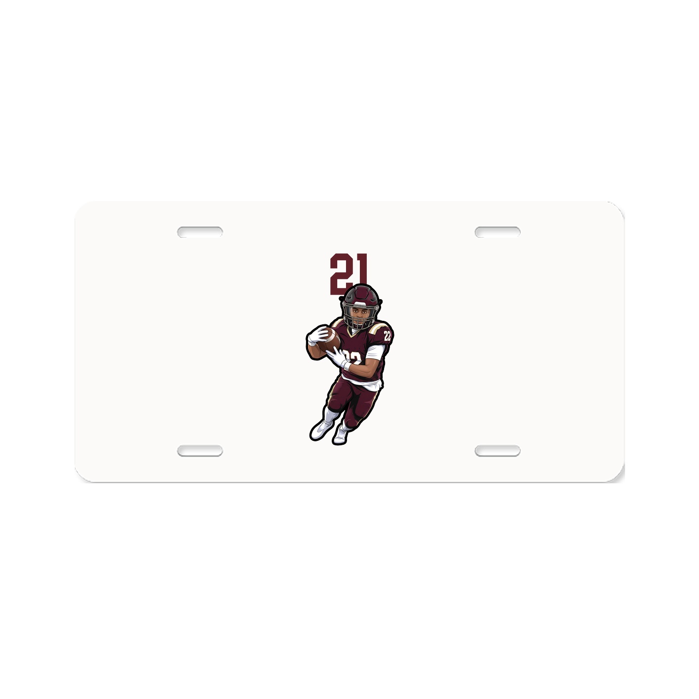 License Plate — Number Top in Classic