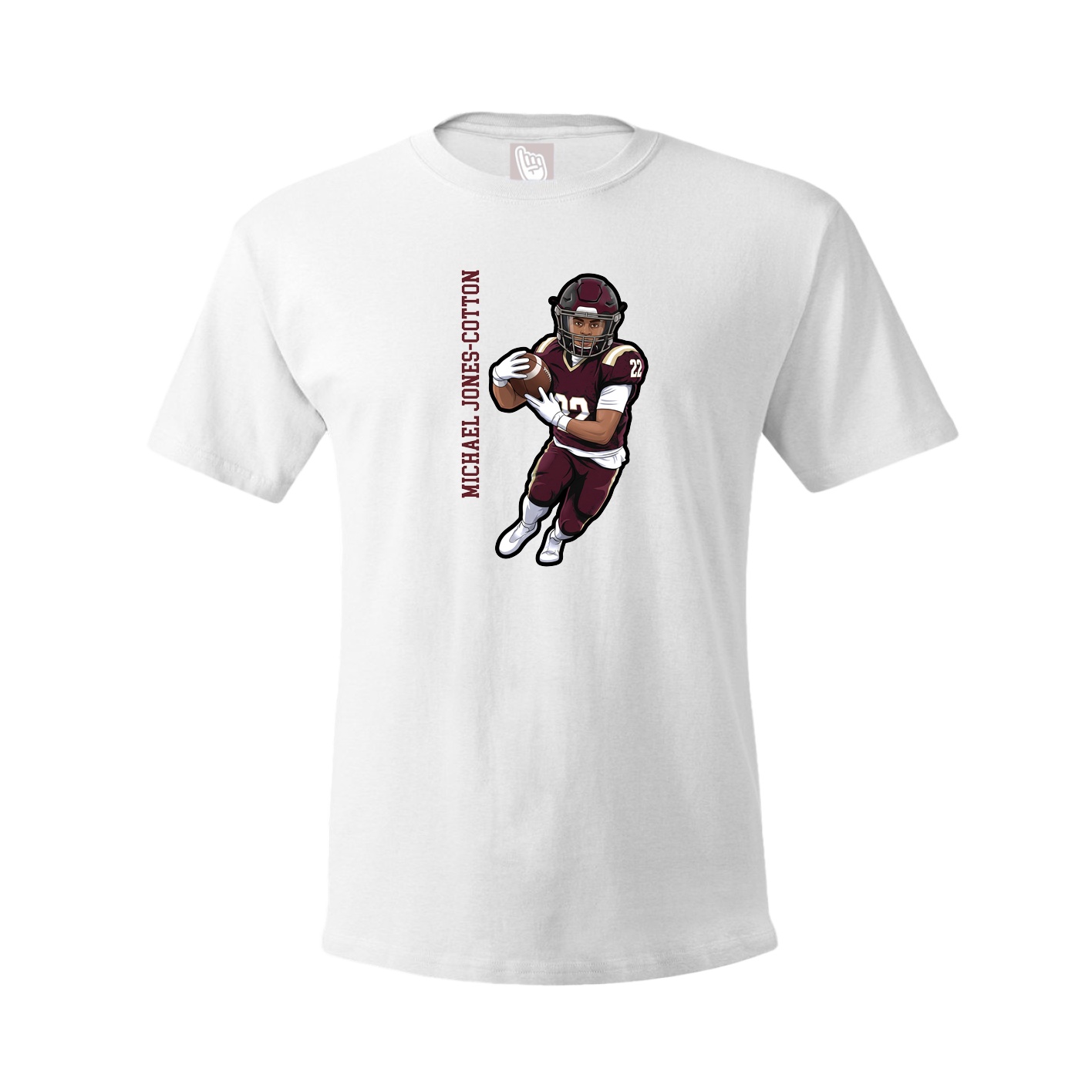 Tee — Name Vertical in White