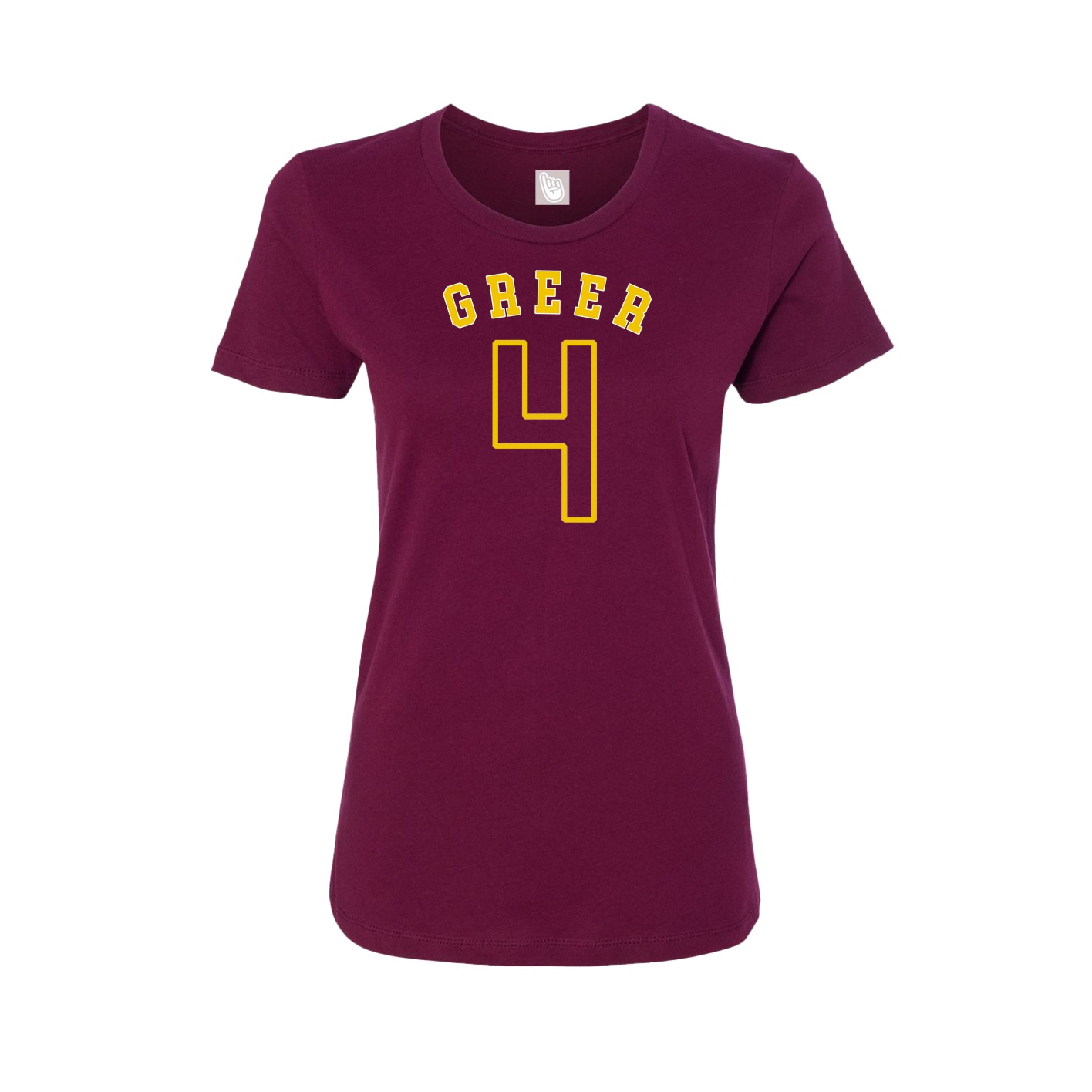 Fitted Women's Tee — Shirsey Arch in Maroon