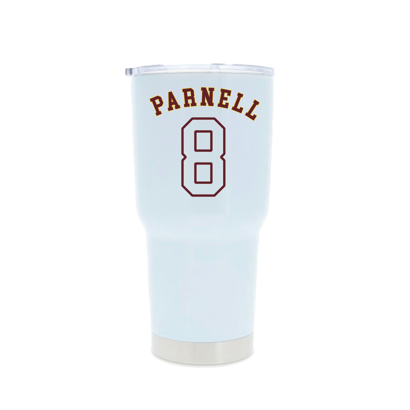 30oz Stainless Steel Tumbler — Shirsey Arch in White