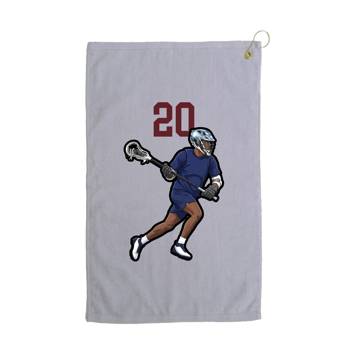 Golf Towel — Number Top in Grey