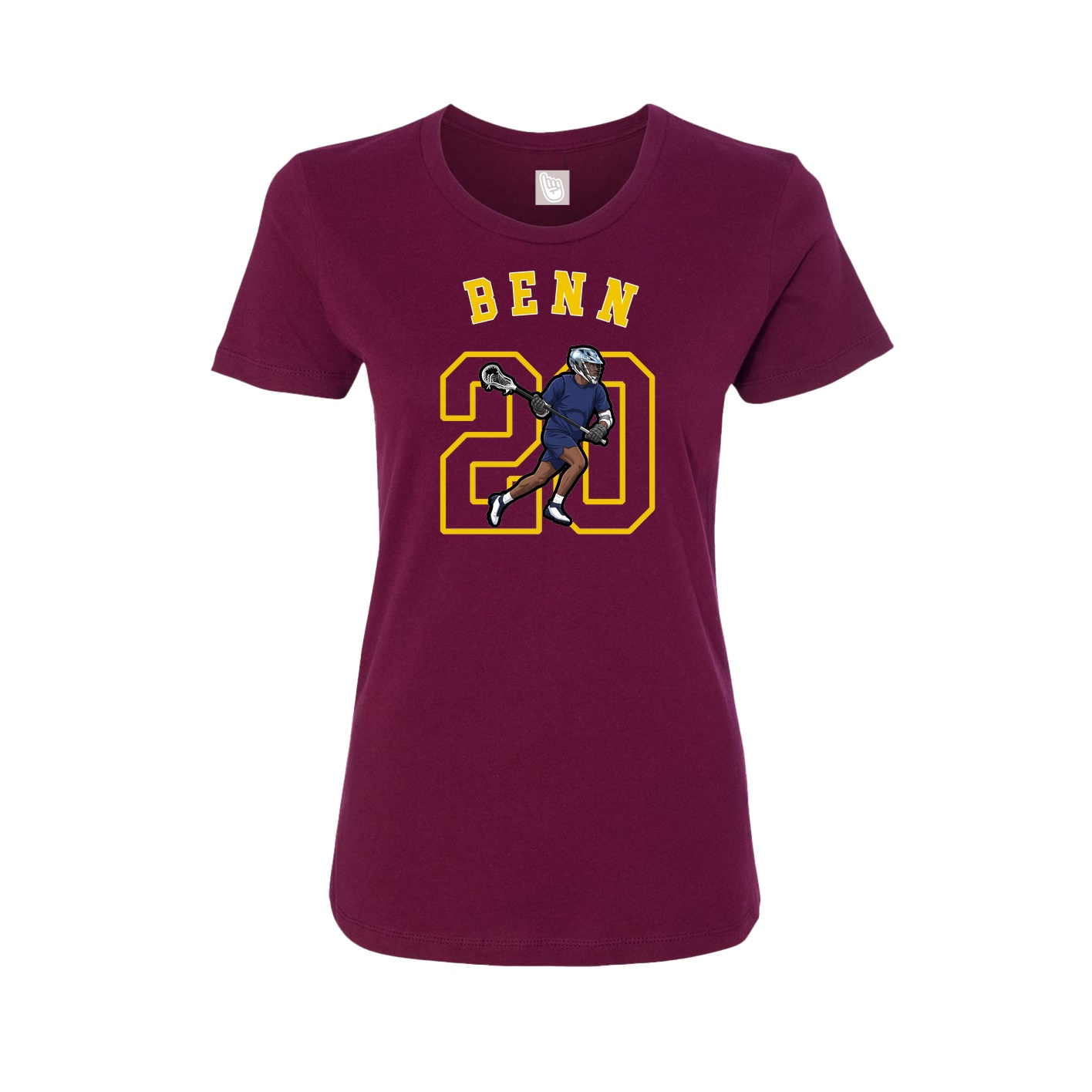 Fitted Women's Tee — Shirsey Arch in Maroon