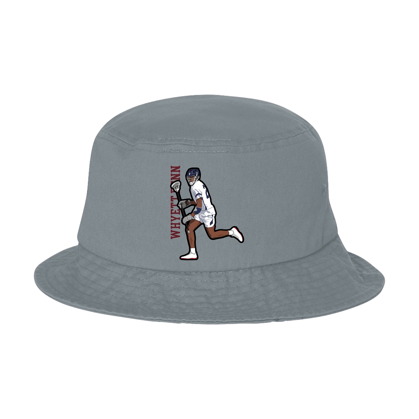 Bucket Cap — Name Vertical in Grey