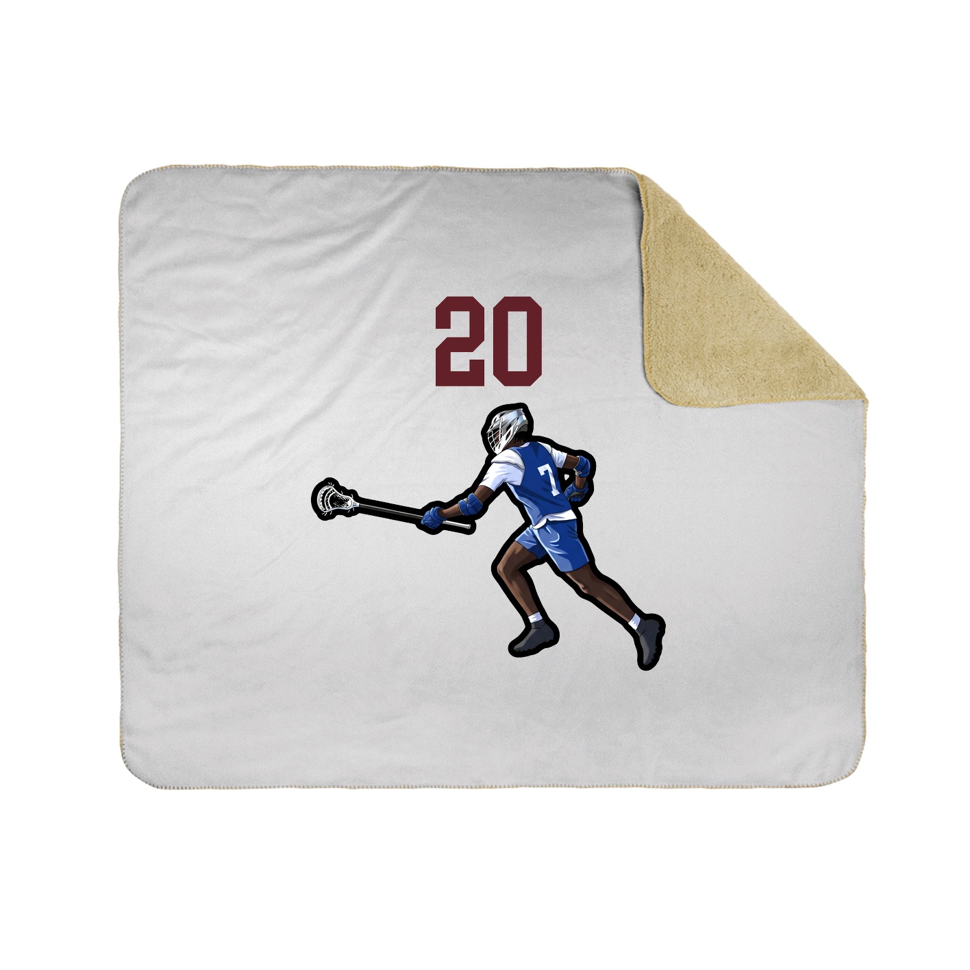 Throw Blanket — Number Top in White