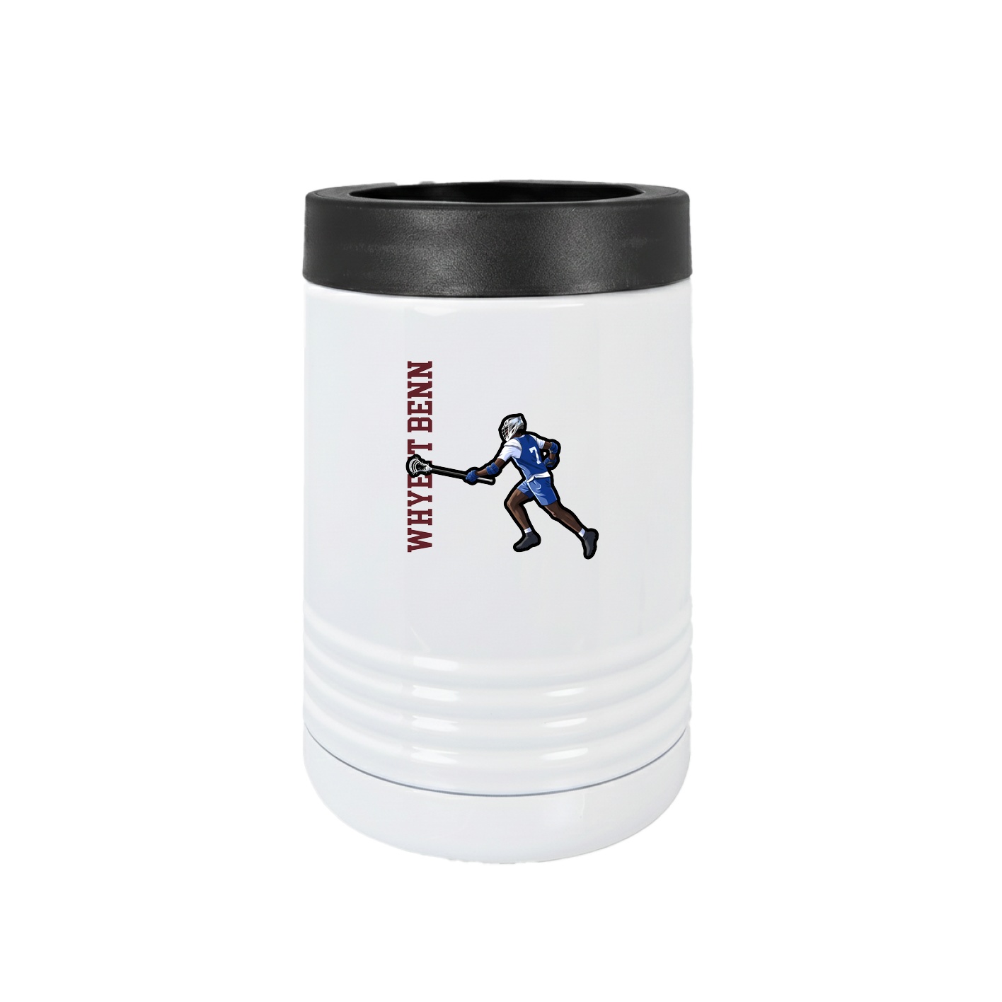 Beverage Holder — Name Vertical in White