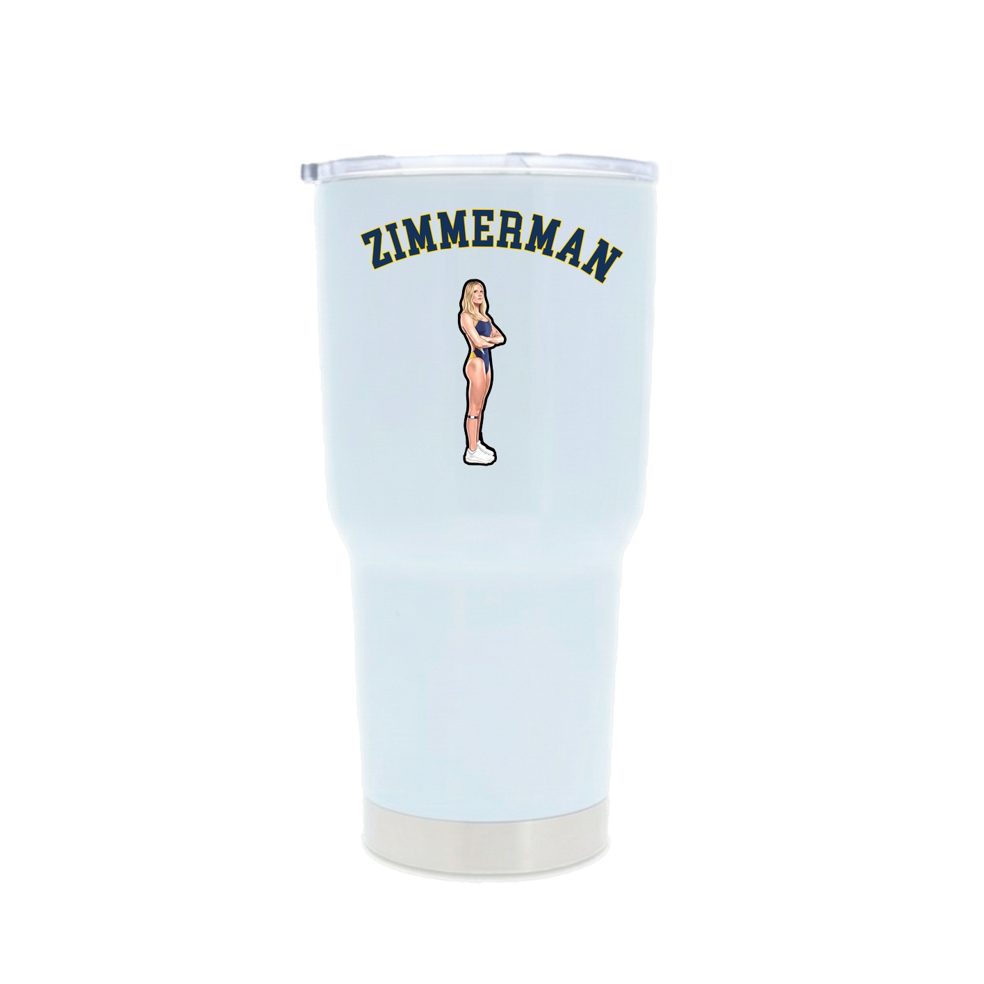30oz Stainless Steel Tumbler — Shirsey Arch in White