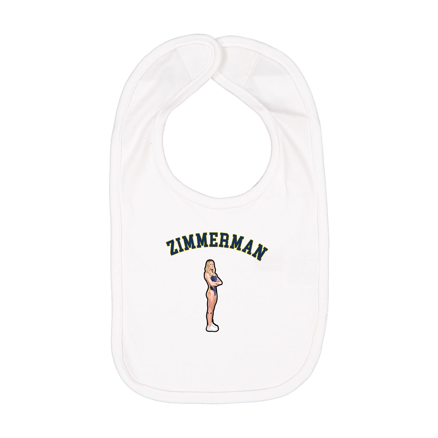Infant Bib — Shirsey Arch in White