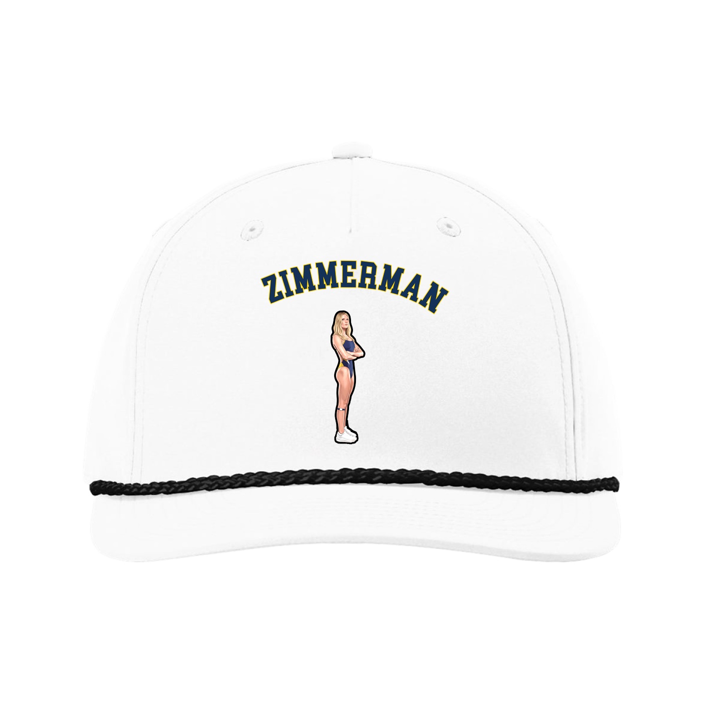 Five-Panel Classic Rope Cap — Shirsey Arch in White