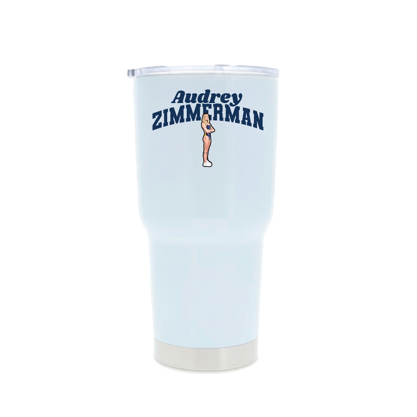 30oz Stainless Steel Tumbler — Signature Arch in White