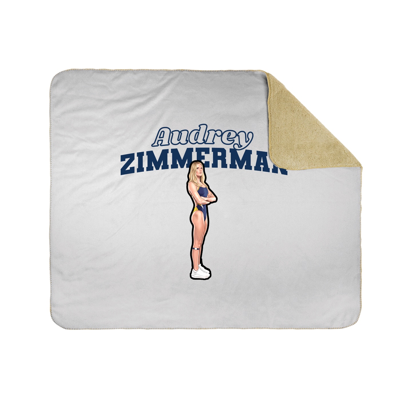 Throw Blanket — Name Arch in White