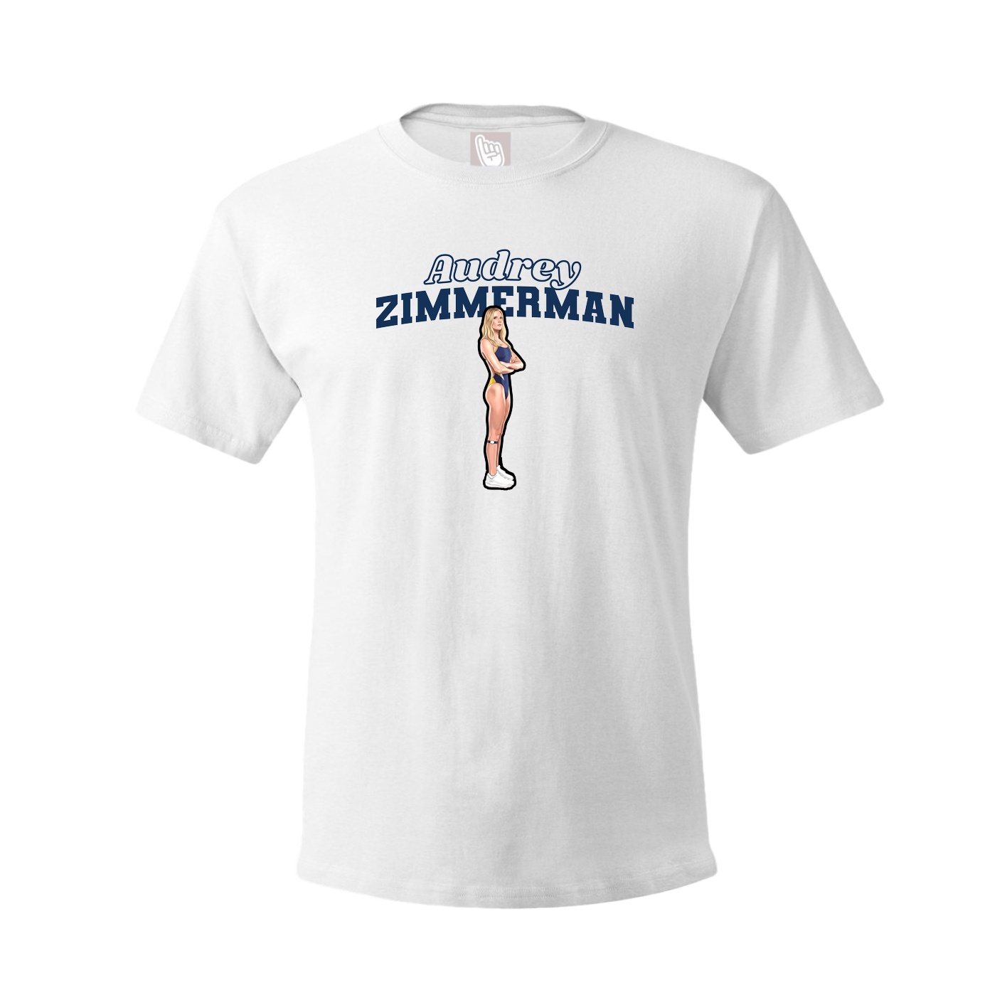 Youth Tee — Name Arch in White