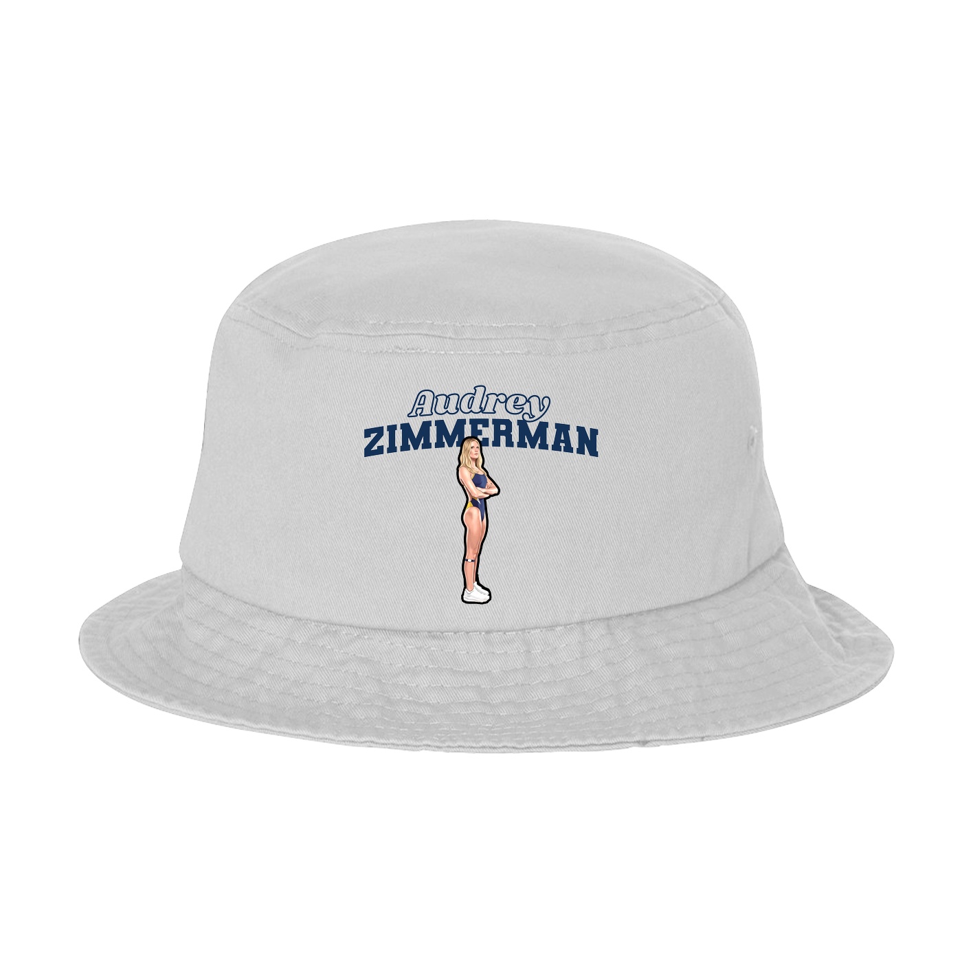 Bucket Cap — Name Arch in White
