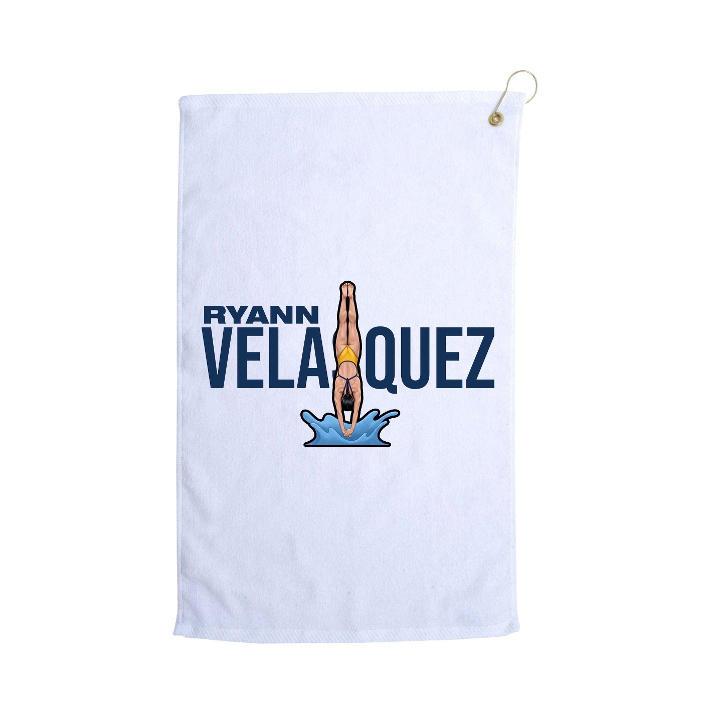 Golf Towel — Player Name in White