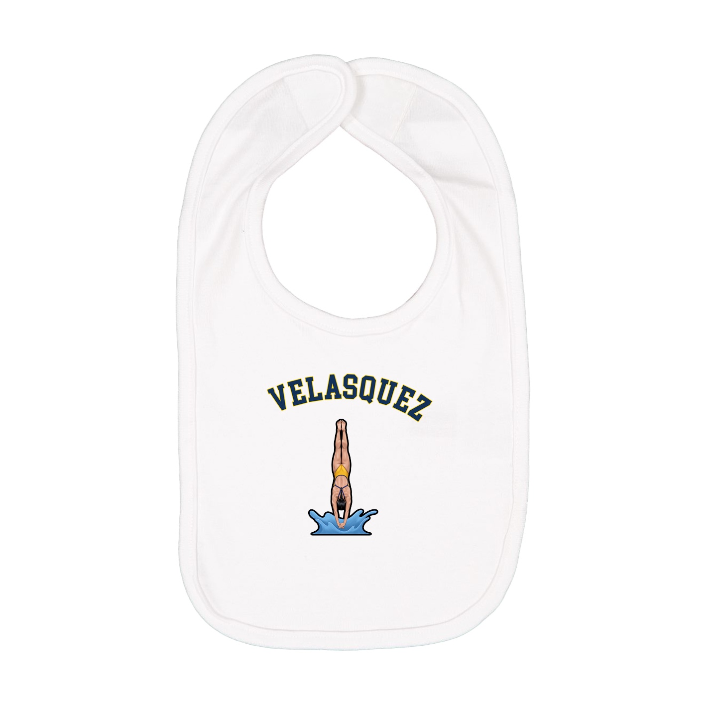 Infant Bib — Shirsey Arch in White