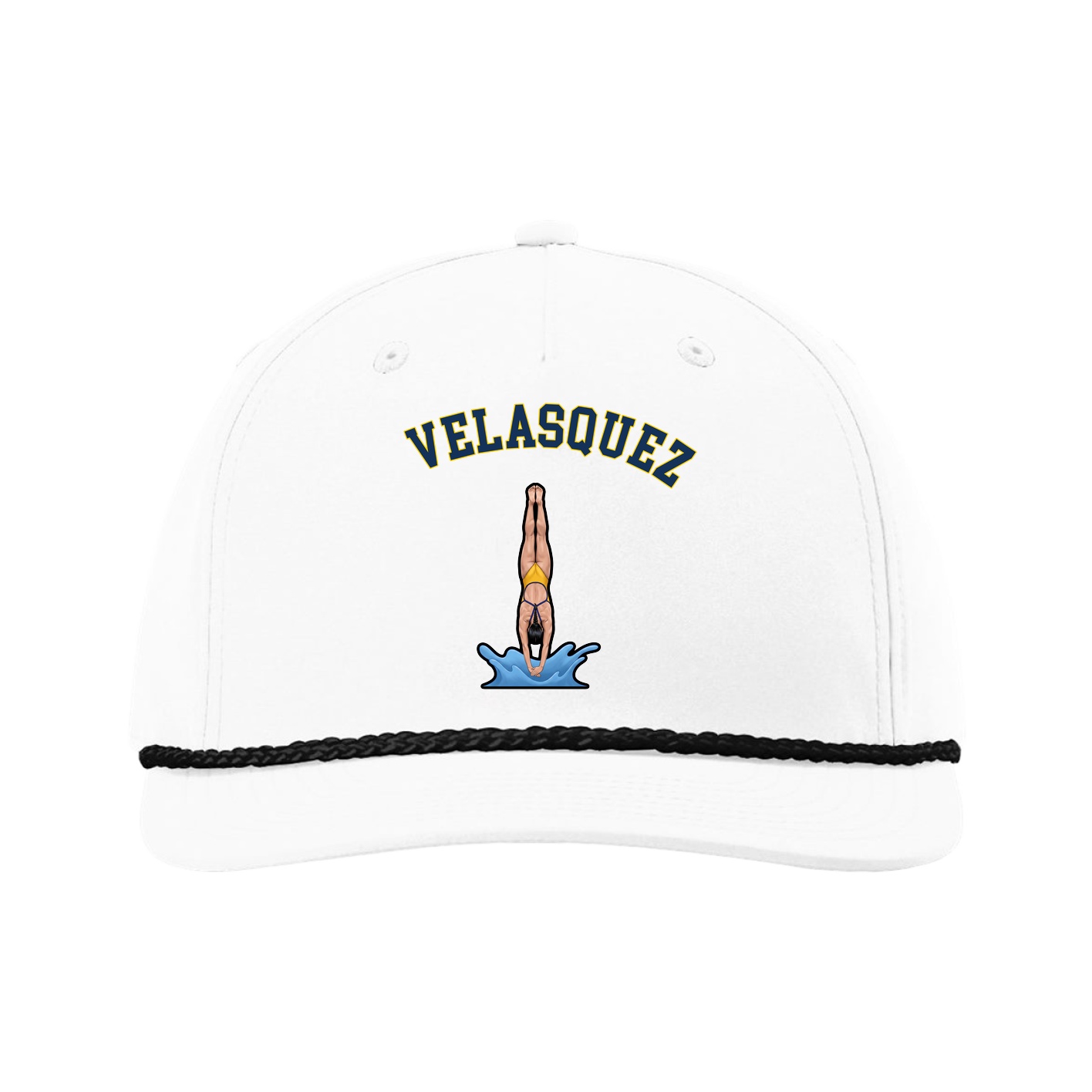 Five-Panel Classic Rope Cap — Shirsey Arch in White