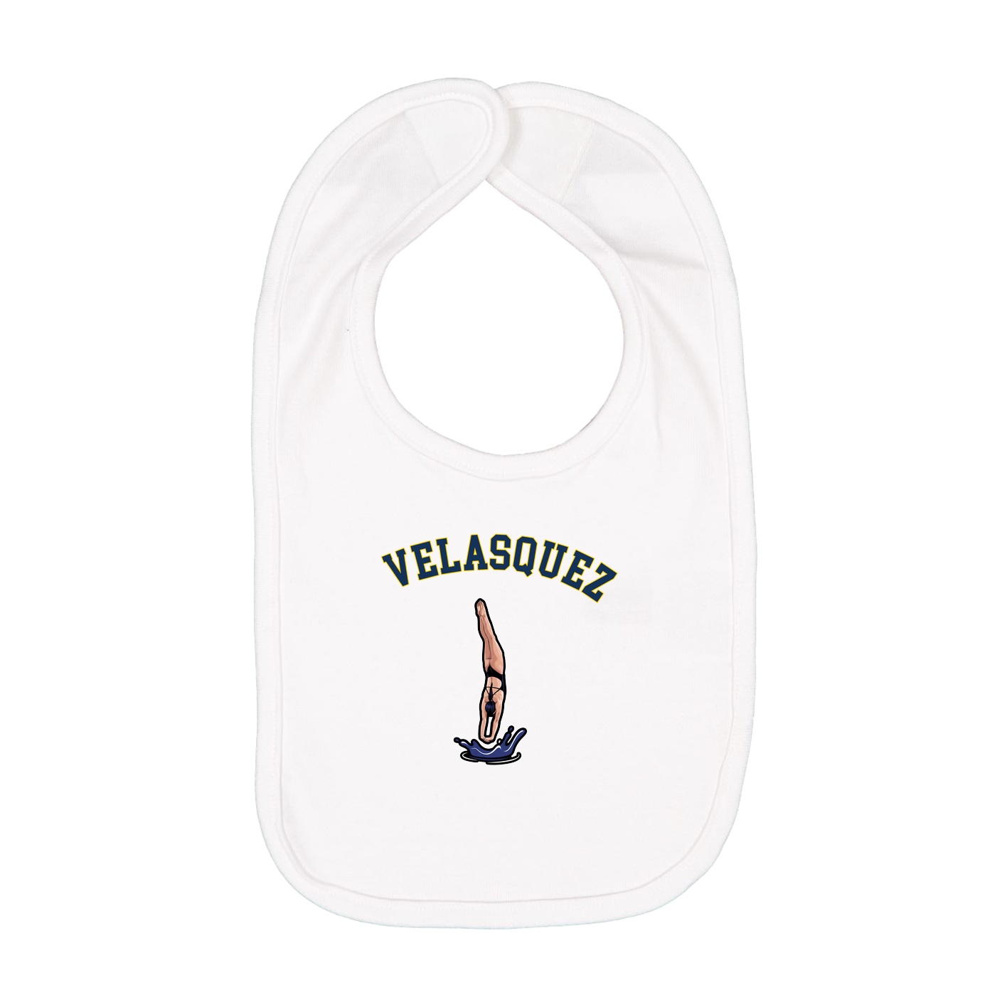 Infant Bib — Shirsey Arch in White