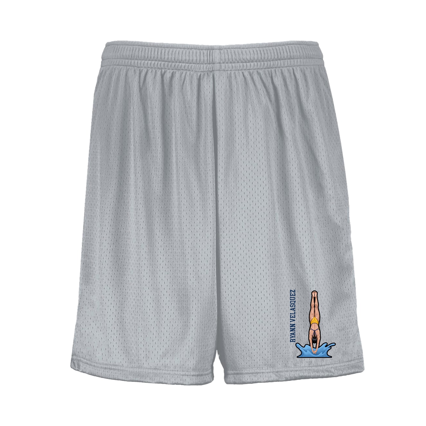 Shorts — Name Vertical in Silver